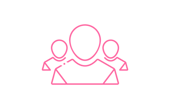 An icon of three illustrated people